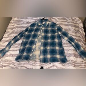 Blue BDG Cameron Solid Button-Down Shirt